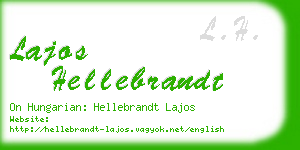 lajos hellebrandt business card